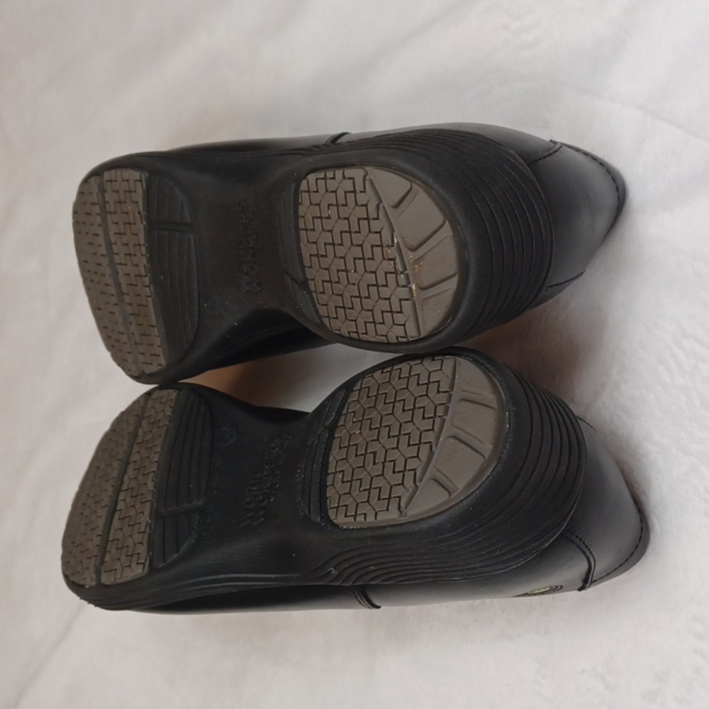 work wonders  dansko black leather nursing clogs slip resistant womens eu 39 8.5 - Picture 11 of 11